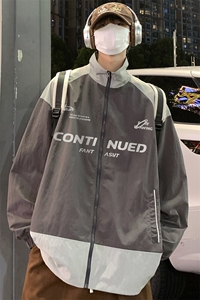 秋新户外登山服休闲连帽潮帅冲锋衣男夹克外套F6401 P80控108图片