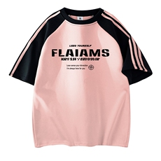 粉色拼黑袖