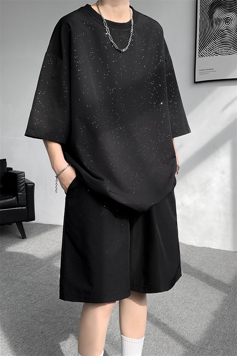 8XL-M特大码休闲运动套装男士夏季短袖短裤衣服一套男装TZ103P32,男装休闲套装,电商D206-1