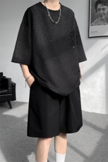 8XL-M特大码休闲运动套装男士夏季短袖短裤衣服一套男装TZ103P32，男装休闲套装，电商D206-1
