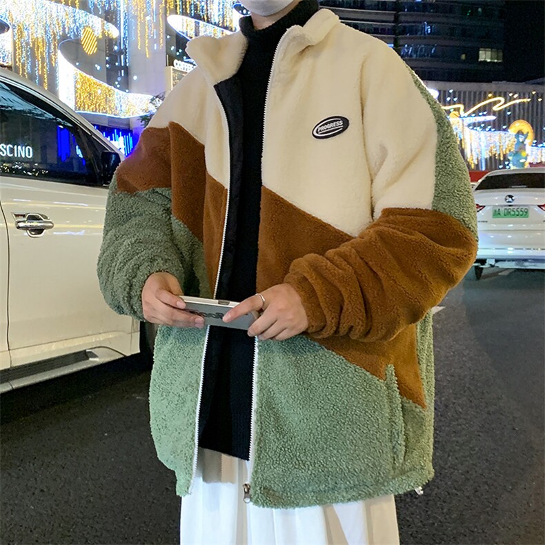 2024冬季加绒加厚棉服羊羔绒百搭潮流保暖ins外套男装MY105P95,男装棉衣,电商A086