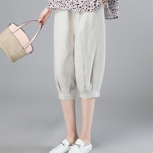 2025年夏季新款中腰高端时尚休闲棉麻七分裤,女装短裤/热裤,独衣靓