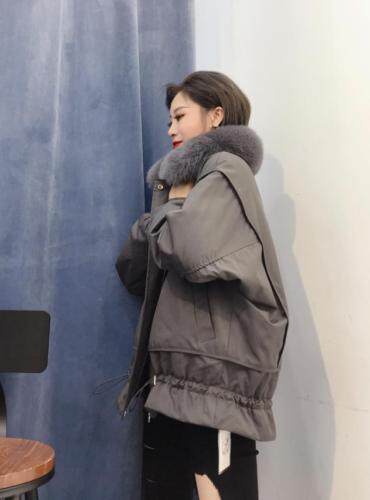 冬季新款真毛领派克服，女装，琼卿格