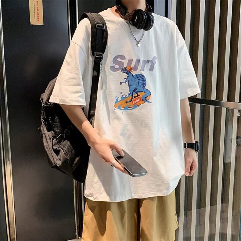 夏季纯棉短袖T恤男生运动休闲百搭宽松上衣圆领T,男装T恤,星座1013