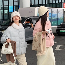 CC084-P100新中式风盘扣棉服女冬季新款短款面包服外套棉衣潮，男装棉衣，星座911-3