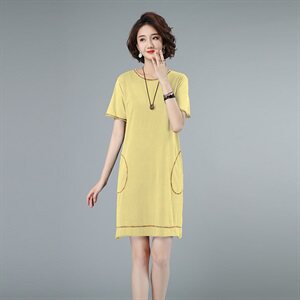 2024夏款新款拼接大码女装连衣裙3202款图片