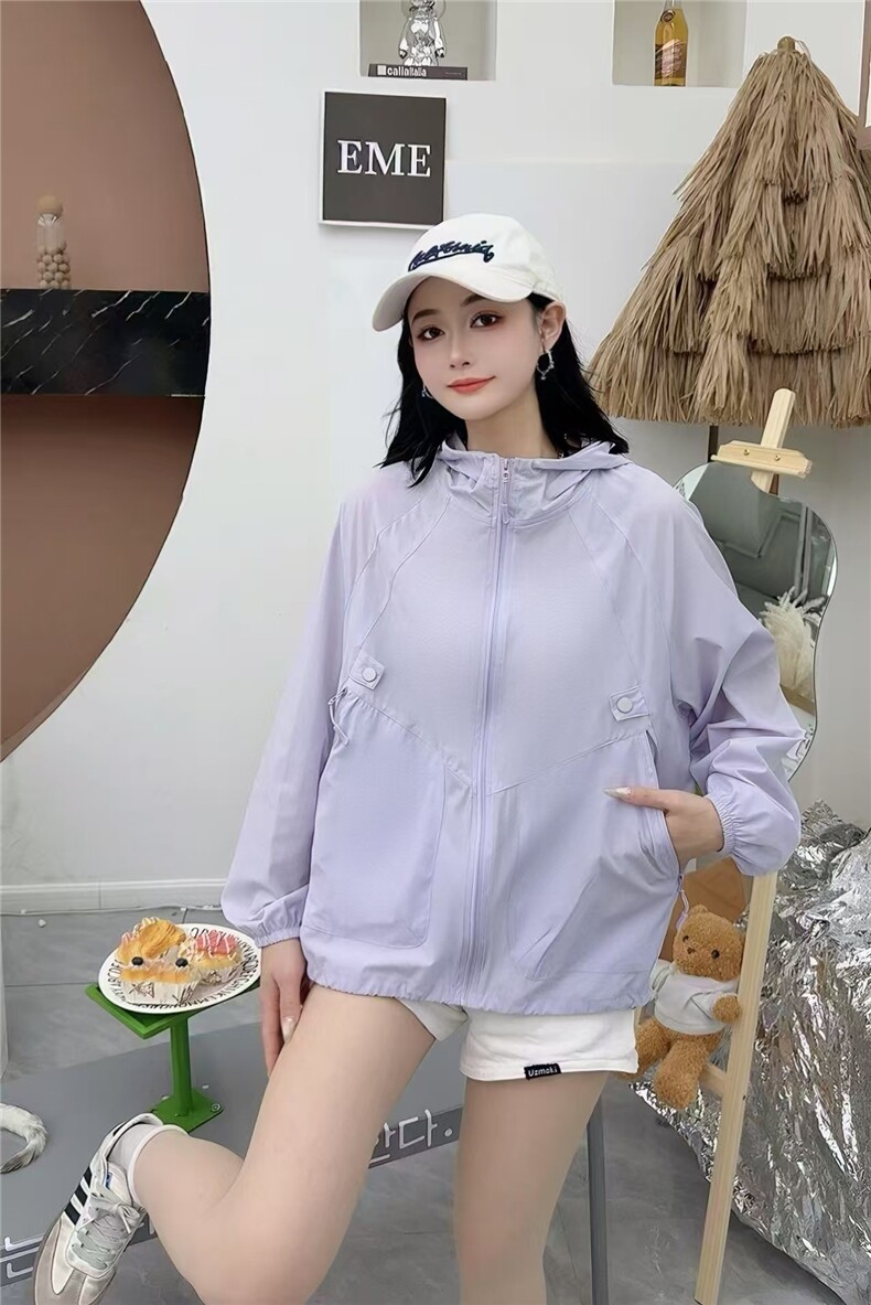 2025时尚简约防晒衬衣薄款修身型休闲开衫，女装衬衫，翩雅女装供货