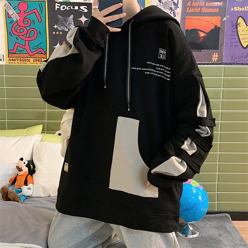 2023春季新款7XL-M大码连帽卫衣胖子港风文艺男上衣加肥加大码,男装卫衣,钱塘717(原712)