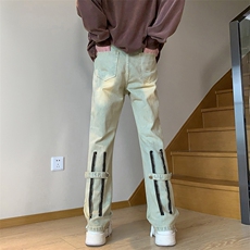 2024秋季新款内景大码美式复古微喇牛仔裤M-5XGK23129-特P40，男装牛仔裤，电商A022