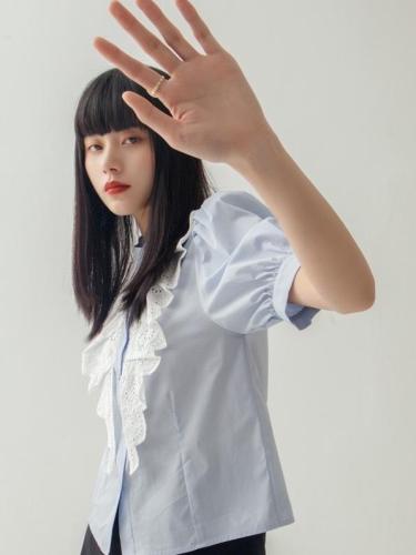 【现货】韩版泡泡袖衬衣2012X1196,女装,parfum labo