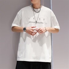 网络图现货款美式重磅字母钢印扎染圆领新款半袖体恤JD515-P28，男装T恤，星座715-7