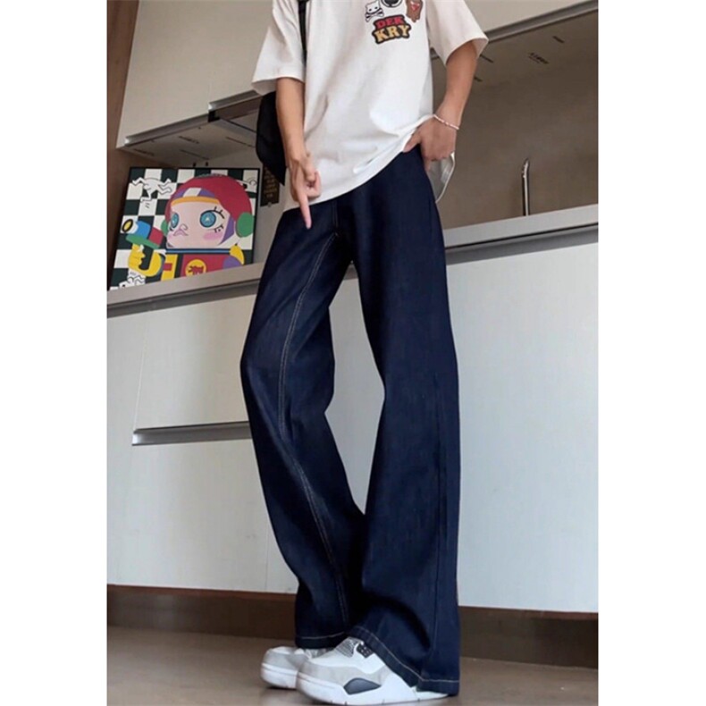黑色简约时尚牛仔裤男款vibe风裤子显腿长直筒微喇裤NF1122,男装牛仔裤,星座1116A（原606A-3）