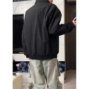 春季美式休闲户外立领夹克男短款简约冲锋衣短款外套图片