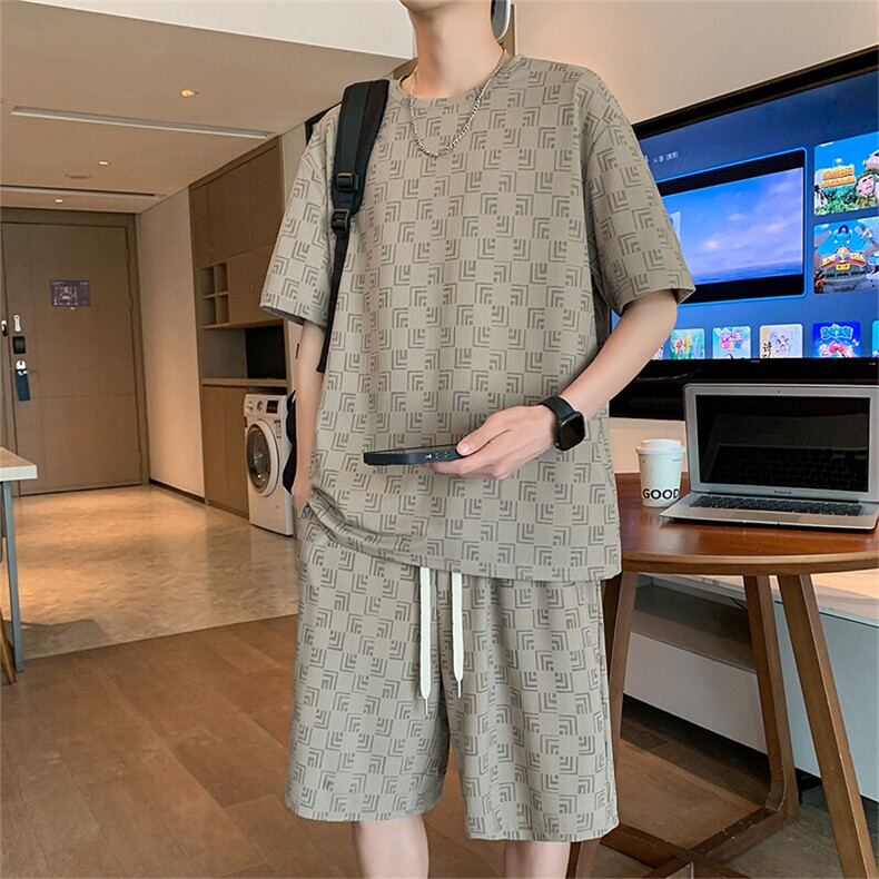 35525-P50大码控69大码夏季男士休闲套装,男装休闲套装,星座209