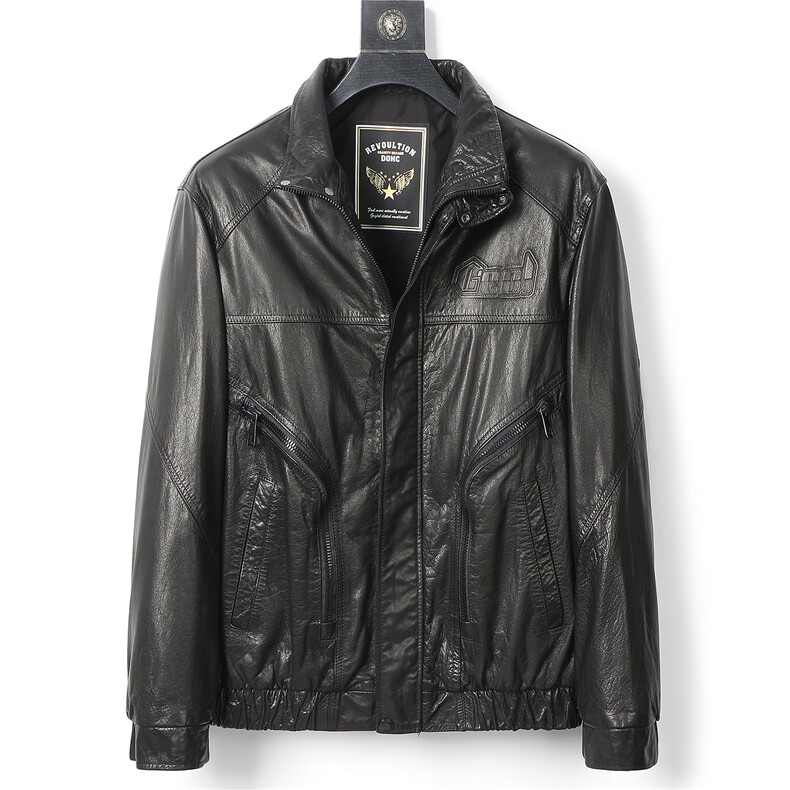 特价款大货男士油蜡皮夹克海宁头层牛皮外套通勤百搭男装休闲，男装皮衣，电商B360A（原721A）