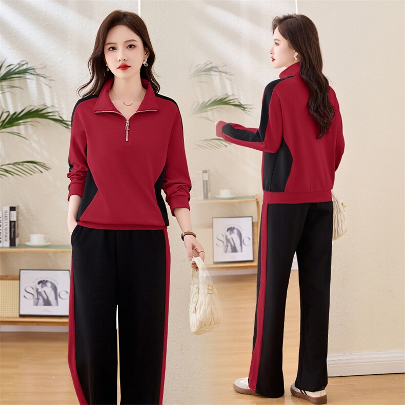 现货女士立领运动休闲时尚韩版修身洋气潮流爆2025年秋款季，女装卫衣/绒衫，凝聚力