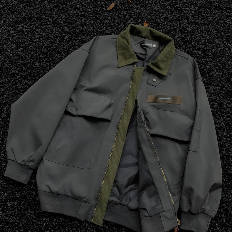 春季户外设计感拉链飞行员外套男女机车服工装夹克棒球服WT6788,男装夹克,星座601-2
