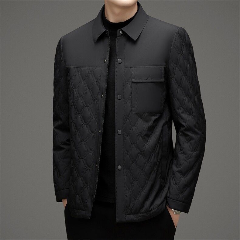L2718钱塘2020-2商务休闲厚款百搭冬季简约中年男士羽绒服P170,男装羽绒服,钱塘207-2