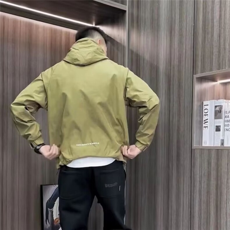 秋男工装大兜冲锋衣连帽夹克青年套头上衣休闲宽松外套WT09P56,男装夹克,星座1013-5