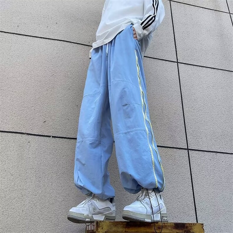 美式速干休闲裤男士夏季薄款青少年宽松直筒痞帅裤子KM543,男装休闲裤,星座1116A-1（原606A）