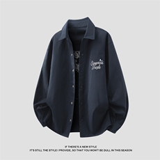 高品质鱼骨纹2026新款百搭翻领长袖衬衫A436-26019-P68118，男装衬衫，电商A436