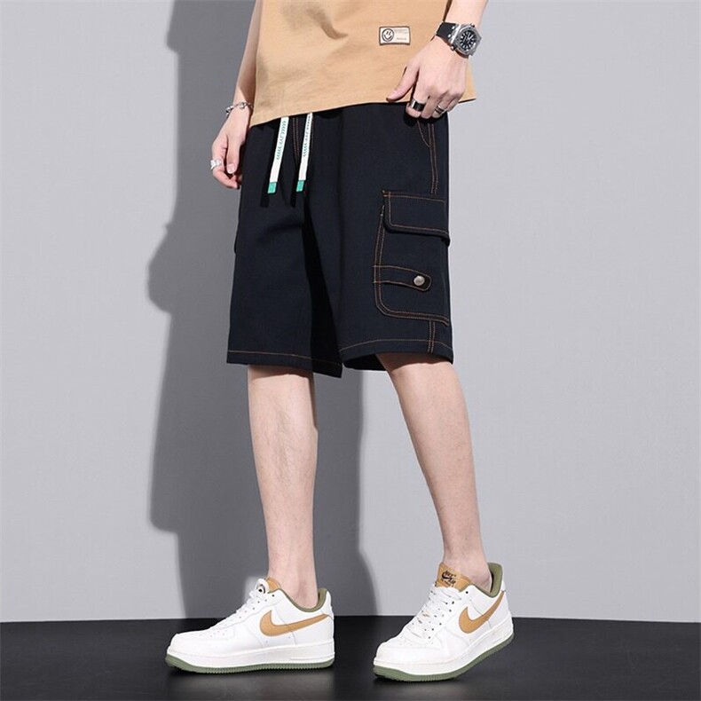 2025夏季新款男工装短裤夏季纯棉薄款美式潮牌加大加肥休闲,男装牛仔裤,星座715-4