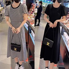 长款针织连衣裙，女装连衣裙，爱俪佳娜