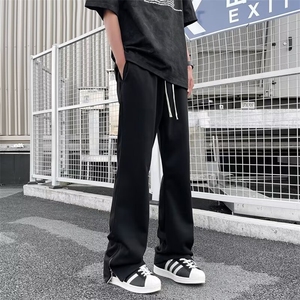 休闲裤男士韩版潮流裤脚拉链开衩帅2024夏季新款ins长裤K5320-P38图片