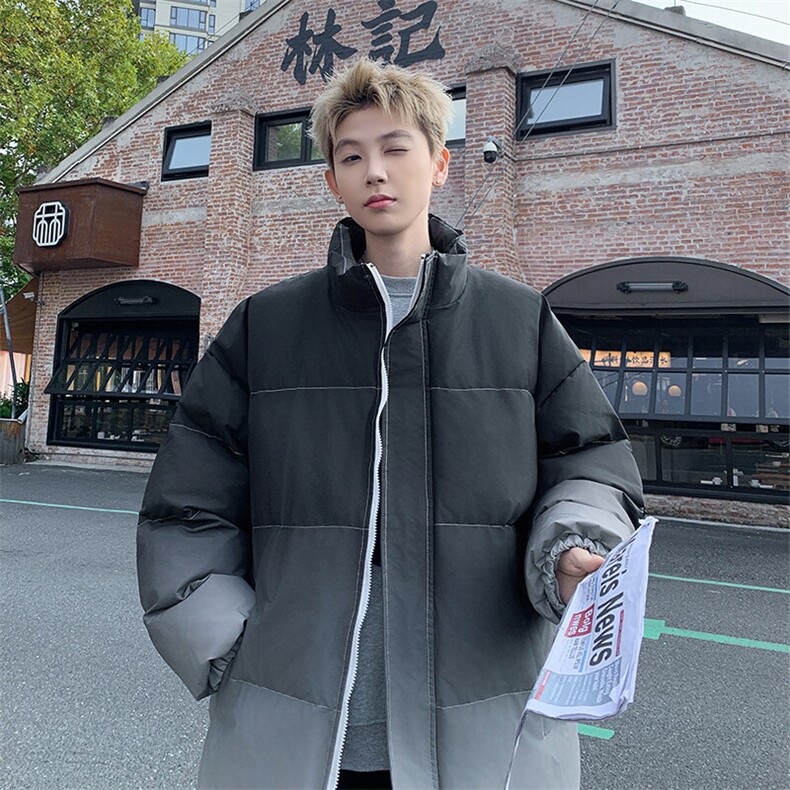 特批P85无差价冬款渐变立领棉衣外套男保暖高级感潮流棉袄M2904,男装棉衣,电商A001-1