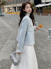 秋冬轻奢新中式法式复古外套短外套小香风小众上衣气质网红时尚，女装短外套，浙宝305