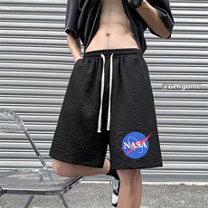 YD33252-P25港风潮牌亚麻短裤男大码棉麻五分裤男中裤沙滩裤，男装休闲裤，电商A040