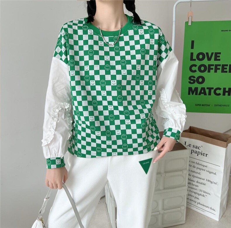 春款拼接卫衣，女装卫衣/绒衫，英雅姿秀