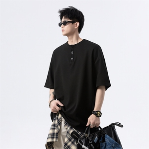 华夫格亨利领短袖男polo衫 cp124-特p20图片