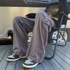 2023秋季高街潮流宽松阔腿休闲裤新款设计感工装休闲裤K4507-P35，男装休闲裤，星座512-2