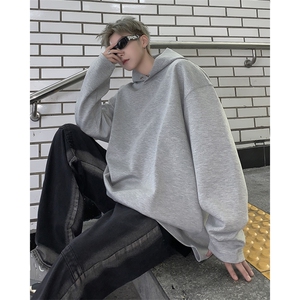 秋冬季潮牌高级感oversize休闲外套2024新款连帽卫衣男 W7946-P45图片