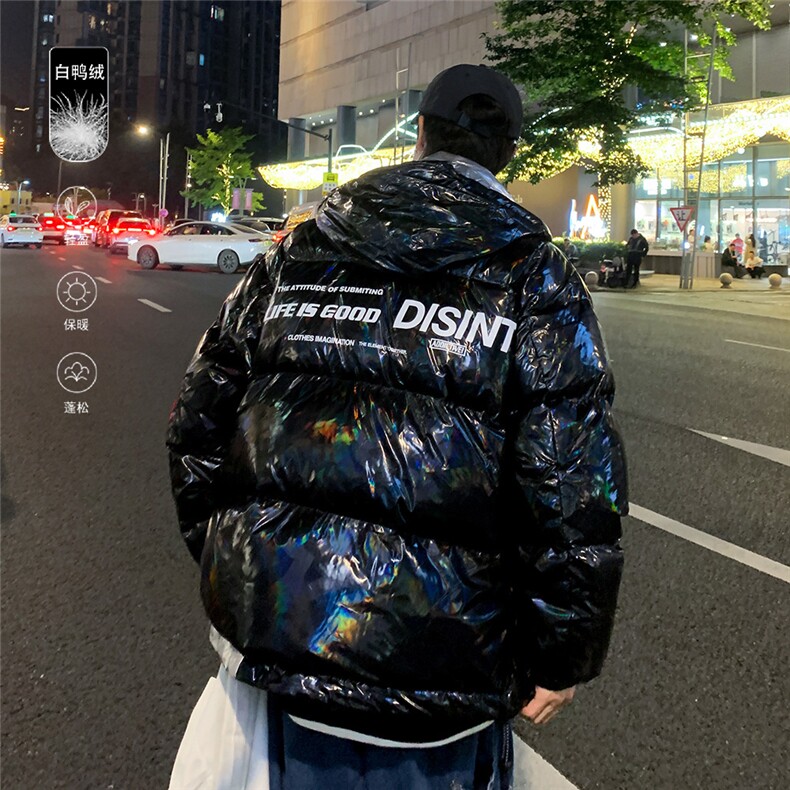 特批 港风夜景新款标80白鸭绒 连帽羽绒服 YR102 P165控268图片