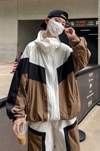 夏季连帽夹克衫防晒服套装 运动风时尚防晒衣男 XZ514-2-1612-P98图片