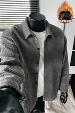 高克重雪尼尔480g复古银狐绒保暖夹克外套男J5265J加绒-特P45控88，男装夹克，电商A001