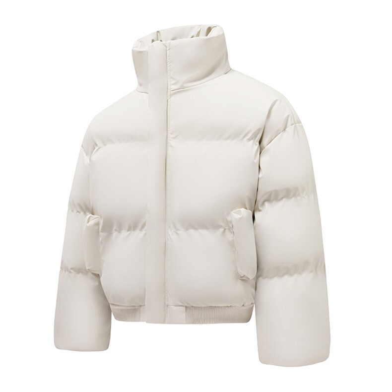 现货5W件冬季三防重磅boxy短款羽绒连帽PU皮棉衣外套防风加厚棉服，男装棉衣，电商A486-1