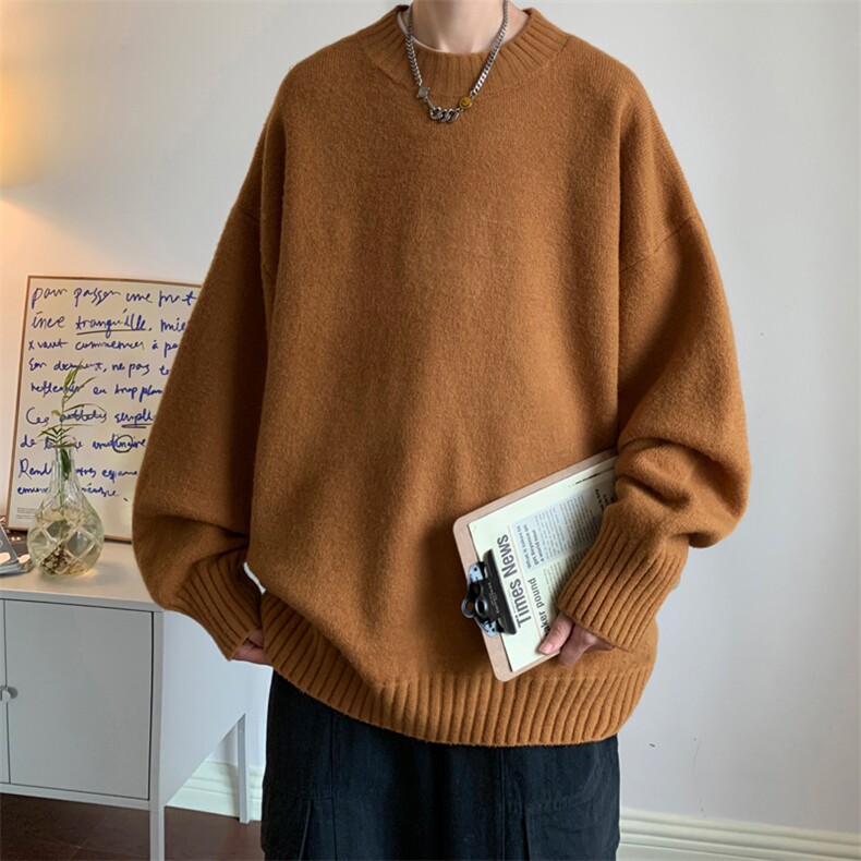 高质量！秋冬季半高领毛衣男士加绒加厚线衣男针织衫男MY00-P42,男装针织衫/毛衣,电商B367