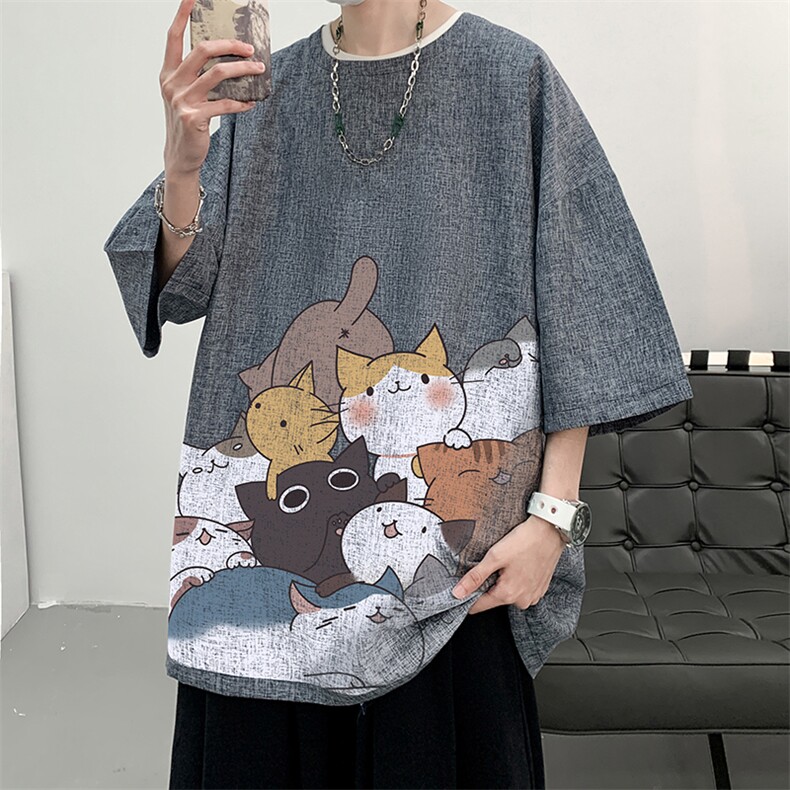 风复古亚麻短袖男棉麻t恤男半袖ZT71162-P35,男装T恤,电商A040