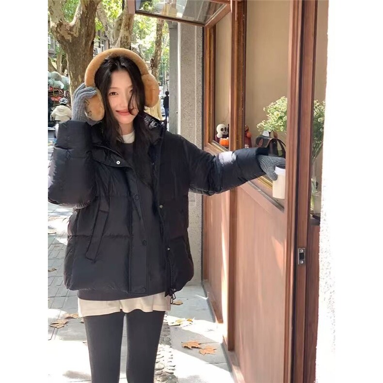 8008#高品质手塞棉白灵儿糖果色袖标短款连帽棉服女,女装棉衣/棉服,星座1210-1