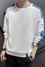 2021春新款韩版潮流男士时尚休闲卫衣圆领撞色打底衫DS666T，男装卫衣，电商A102