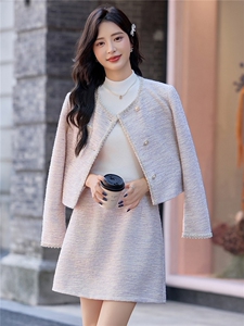 现货！！！小香风短裙套装女2025新款气质富家千金套装裙图片