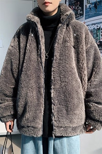 港风外景冬季宽松百搭棉服男羊羔毛情侣棉衣外套男7956P105控149图片