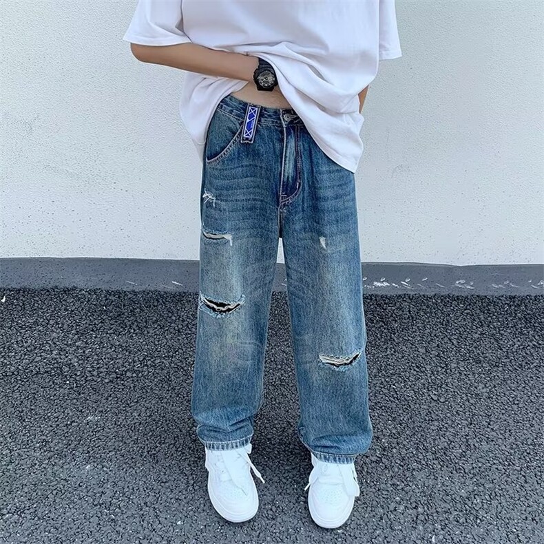 宽松直筒时尚青春流行牛仔裤长裤新款AK222P40,男装牛仔裤,星座1116-2
