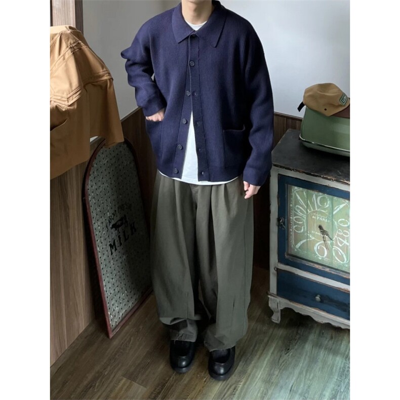 【有货】MY0339ZZ-特73秋冬季加厚针织开衫外套男士慵懒翻领毛衣,男装针织衫/毛衣,星座1007（原301D）