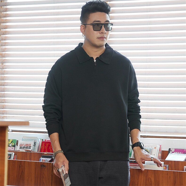 M-8XL秋季大码胖男生时尚休闲翻领印花卫衣男79,男装卫衣,星座209