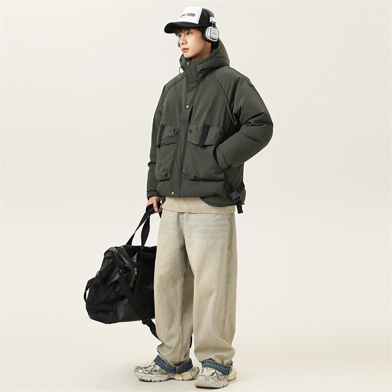 2025冬季新款男日系潮牌连帽白鸭绒羽绒服加厚外套棉衣YR68-F295，男装羽绒服，电商A101（原外27）