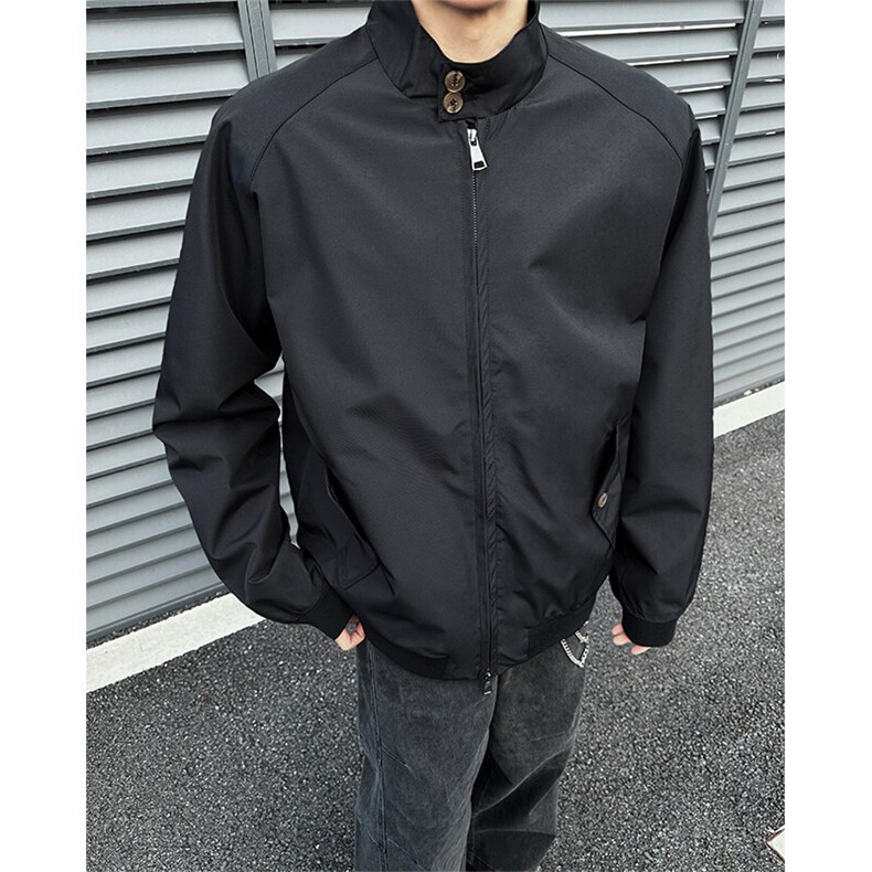 8XL-M美式复古棒球服外套男特大码潮牌双拉链立领夹克衫JK005P85,男装夹克,电商B312